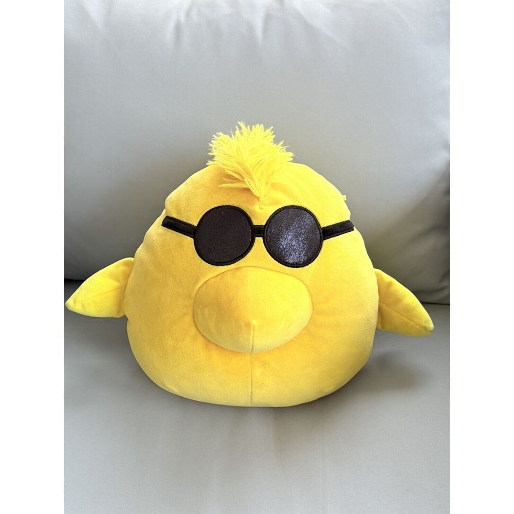 Squishmallow Kellytoy 10" Peanuts Woodstock With SunGlasses Cuddly Soft Plush